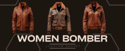 Ladies Bomber Leather Jackets